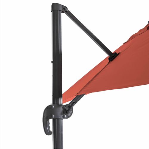 Parasol Déporté Inclinable 2x3 M Et Dalle Sur Roues Terracotta Amalya
