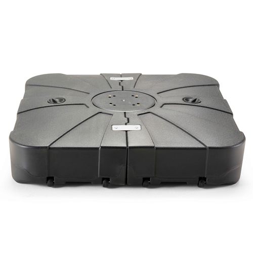 Parasol 3x3 M Inclinable + Pied à Lester Sur Roues Terracotta Malaga