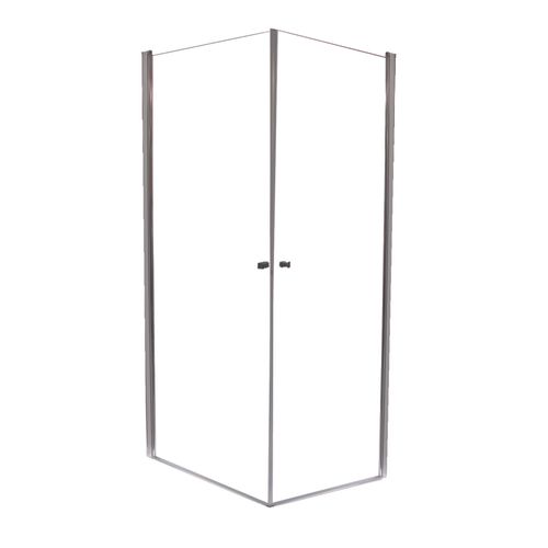 Porte De Douche Frisco - Finition Chromé - Accès Angle - Transparent 90x194,5cm