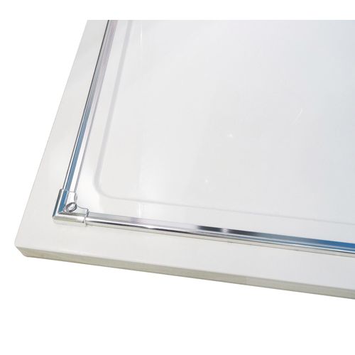 Porte De Douche Frisco - Finition Chromé - Accès Angle - Transparent 90x194,5cm