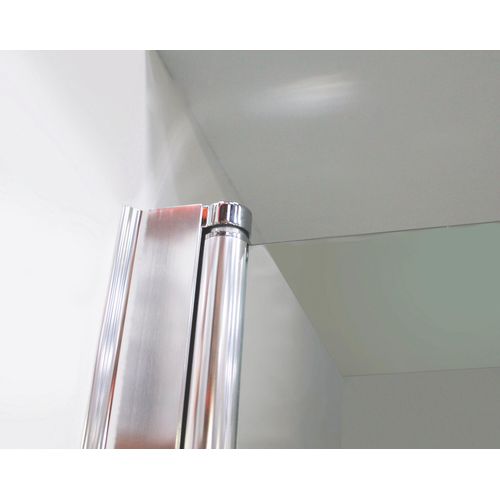 Portes De Douche Battantes Frisco - Finition Chromé - Transparent - 90x194,5cm