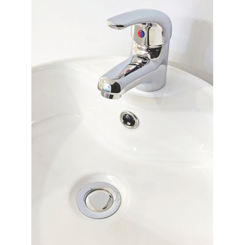 Vasque Ronde Bord Droit à Poser Pat - Blanc - 40cm - Céramique - Avec Trop Plein