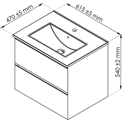 Meuble De Salle De Bain à Suspendre Max - L60cm - Blanc - Brillant - Livré Monté