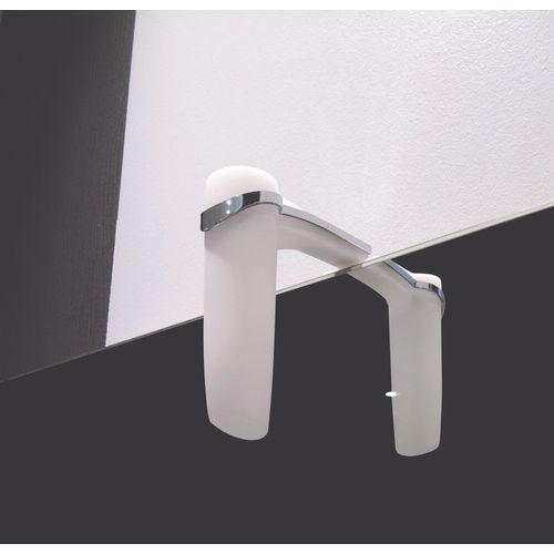 Applique LED De Salle De Bain Mary - 115mm - Abs Chromé Et Polycarbonate - Blanc Opaque