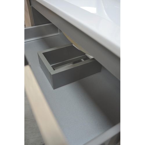 Meuble De Salle De Bain à Suspendre Robin - L90cm - Chêne Clair - Mélaminé