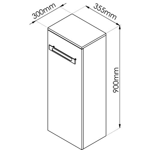 Demi-colonne De Salle De Bain à Suspendre Lenca - L35cm - Bois Miel - Mélaminé