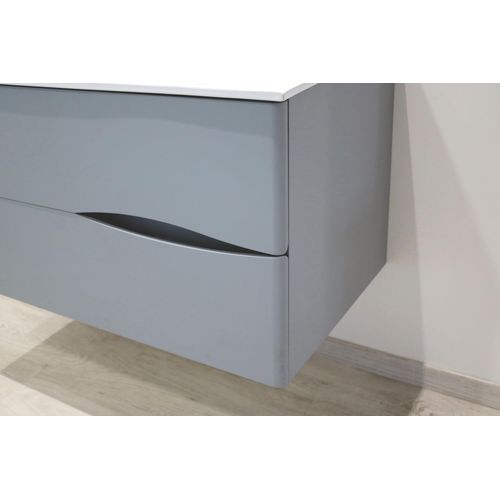 Meuble De Salle De Bain à Suspendre 2doo - L90cm - Gris -  - Livré Monté
