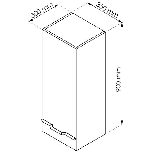 Demi-colonne De Rangement à Suspendre Alan - L35cm - Cachemir - Laqué Brillant