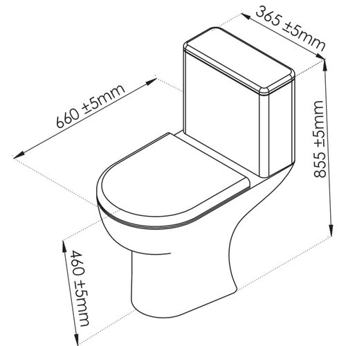 Pack Wc Alti Sans Bride Sortie Horizontale - H85,5xl36,5x66cm -céramique Blanche