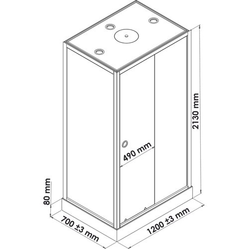 Cabine De Douche Hydromassante Nogea Slim - Sans Silicone - Noir Mat - 120x70cm