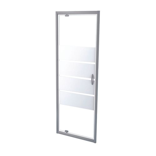 Porte De Douche Shiva - Pivotante - Finition Chromé - 70x190cm