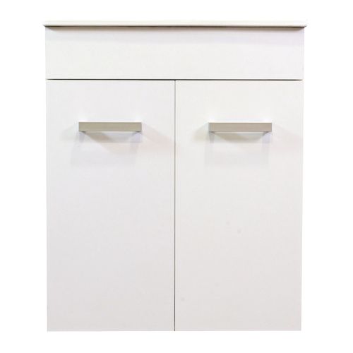 Meuble De Salle De Bain Smart - Suspendu - 60cm - 2 Portes - Finitions Blanc