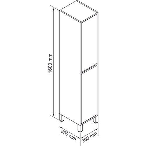 Colonne De Rangement Salle De Bain Belis à Poser - Bois - 30cm