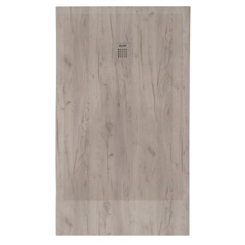 Receveur De Douche  Nola 3 - 90x180x3 - Résine - Nature Bois - Bonde - Découpable