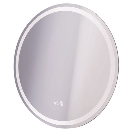 Miroir Salle De Bain Éclairant Lou - Bords Effet Givré - Ø60 Cm