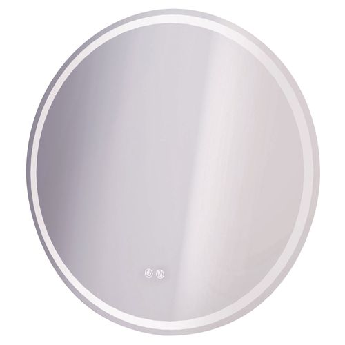 Miroir Salle De Bain Éclairant Lou - Bords Effet Givré - D.80 Cm