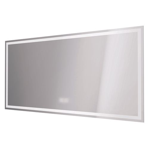 Miroir Salle De Bain Éclairant Laura - Angles Rectangulaires - Bords Givré - 120 X 60 Cm