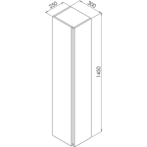 Colonne De Rangement à Suspendre Lila - 30 Cm - Bois- 1 Porte