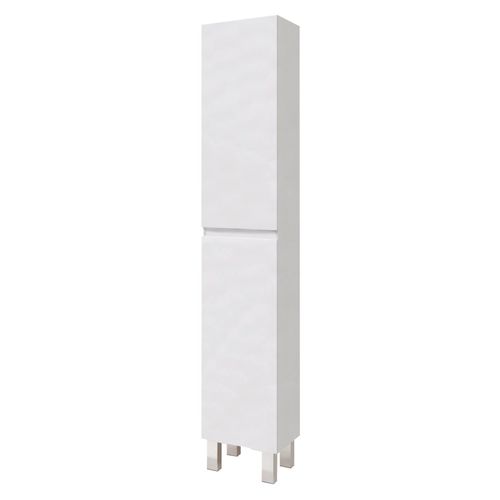 Colonne De Rangement à Poser Lila - 30 Cm - Finition : Blanc - 2 Portes