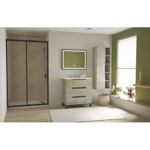 Double Colonne De Rangement à Suspendre Alaska - 50 Cm - Bois - 1 Porte