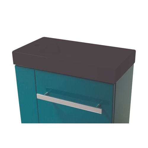 Meuble Lave Main Seymour Lagon Avec Plan Vasque Noir