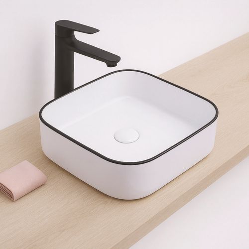 Vasque Carré à Poser Lisea - Céramique Blanche