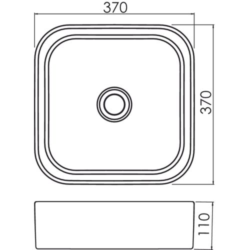 Vasque Carré à Poser Lisea - Céramique Blanche