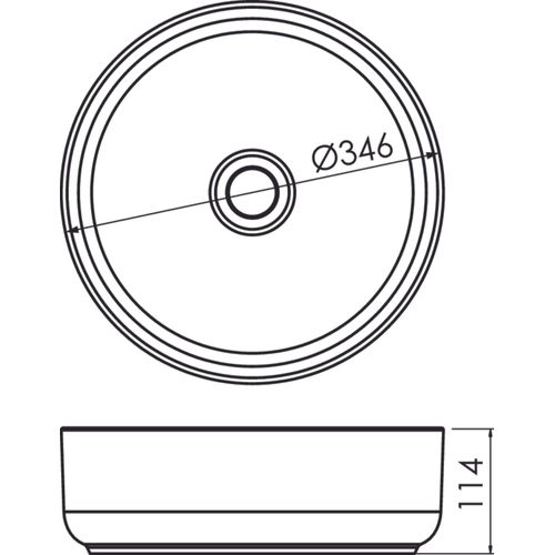Vasque Ronde à Poser Lisea - Céramique Blanche