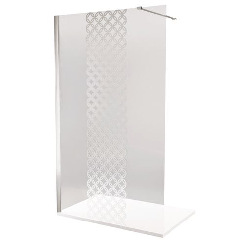 Pack Douche - Receveur Blanc 120x80cm + Paroi En 120cm + Barre De Fixation