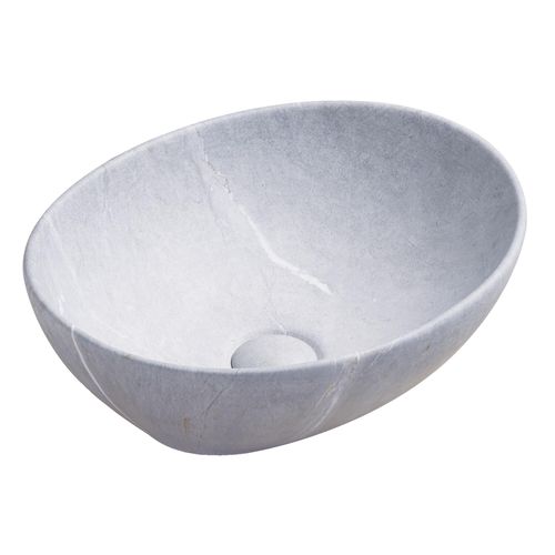 Vasque à Poser Hana - Céramique Béton - Dim : 40,5 X 33 X 14 Cm