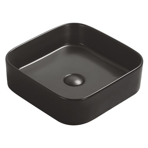 Vasque à Poser Carré Lys - Céramique Noir Mat - Dim : 37 X 37 X 11 Cm