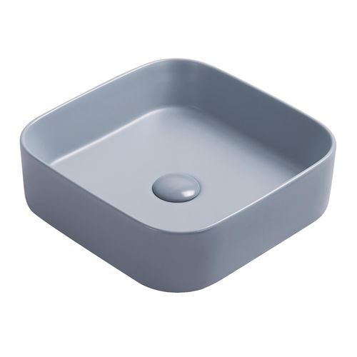 Vasque à Poser Carré Lys - Céramique Abysse - Dim : 37 X 37 X 11 Cm