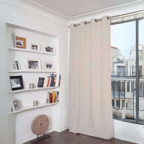 Rideau Phonique Occultant Et Thermique - 140x260 Cm - Gris Galet