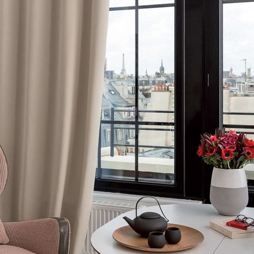 Rideau Phonique Occultant Et Thermique "" Galon Fronceur - 140x300 Cm - Naturel