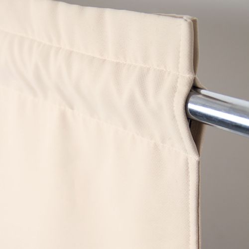 Rideau Séparateur De Pièce à Galon Et Ourlet - 145x250 Cm - Beige