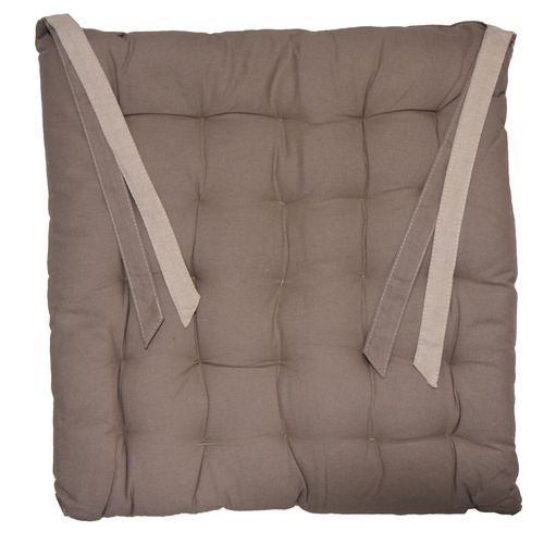 Galette De Chaise Épaisse Et Matelassée Valayans - 40x40 Cm - Taupe