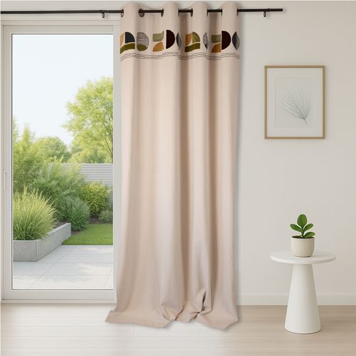 Rideau Design En Coton Lavé - 150x250 Cm - Kaki