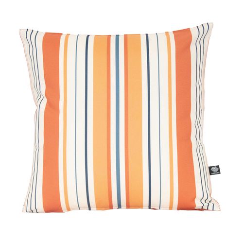 Coussin Extérieur Rayé - 45x45 Cm - Orange