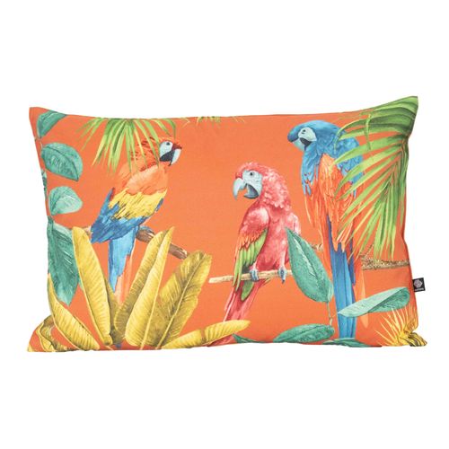 Coussin Outdoor Imprimé Perroquets - 40x60 Cm - Orange