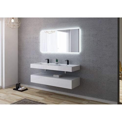 Meuble De Salle De Bain Avellino-1400 Blanc