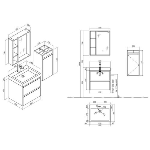 Meuble De Salle De Bain Brianza 600