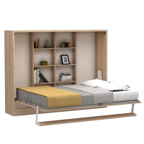 Lit Escamotable Horizontal Multimo Couchage 140x200cm Chêne
