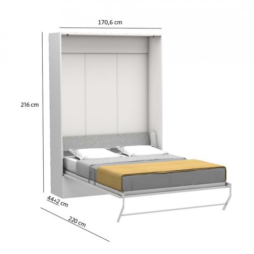 Lit Escamotable Vertical Multimo Couchage 160x200cm Chêne