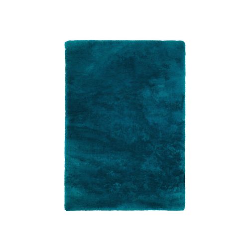 Tapis En Polyester Moelleux Calypso Bleu Pétrole 60x110