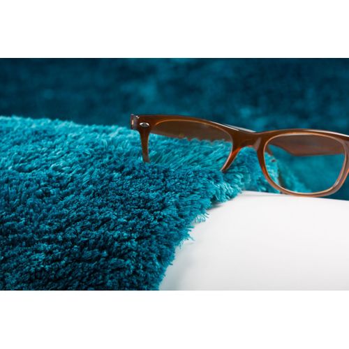 Tapis En Polyester Moelleux Calypso Bleu Pétrole 60x110