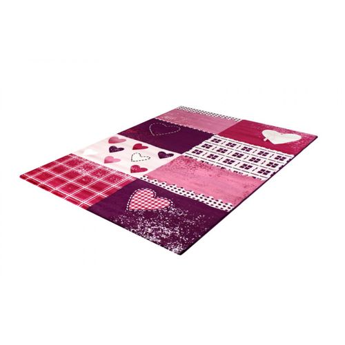 Tapis Pour Fille Pourpre En Polypropylène Coeur Pourpre 80x150