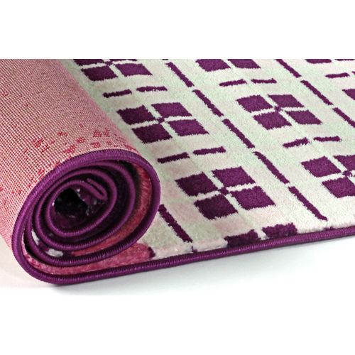 Tapis Pour Fille Pourpre En Polypropylène Coeur Pourpre 80x150