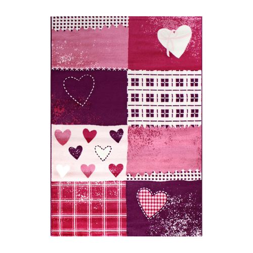 Tapis Pour Fille Pourpre En Polypropylène Coeur Pourpre 160x230