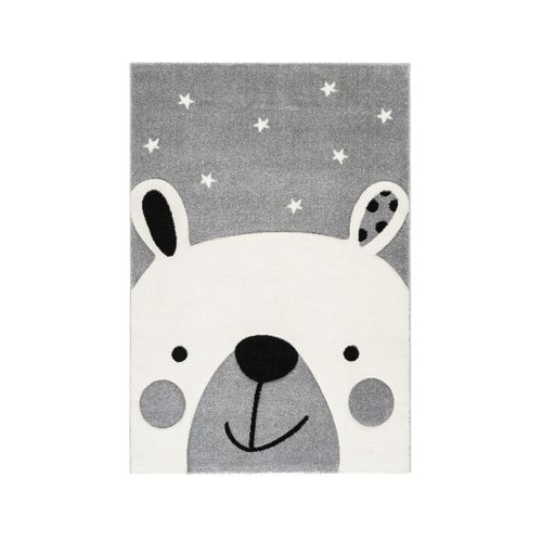 Tapis Rectangle Enfant Effet 3d Fantasia Argenté 80x150