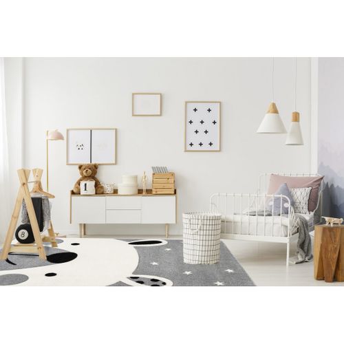 Tapis Rectangle Enfant Effet 3d Fantasia Argenté 120x170